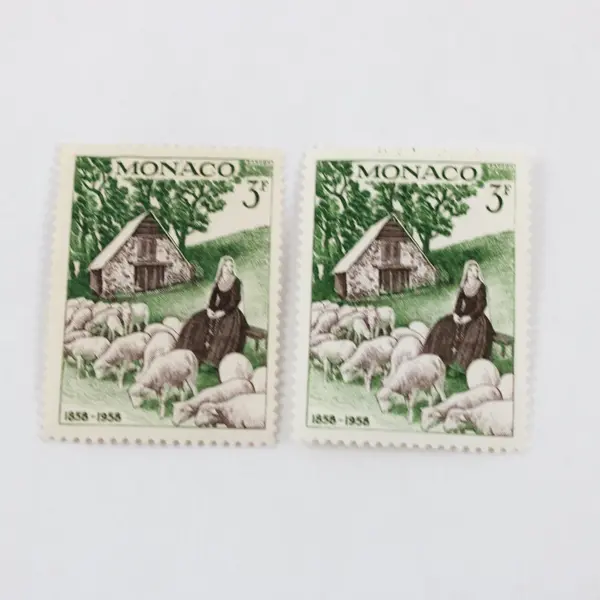 Lot Of 7 Monaco 1958 Religious Stamps SC #412-14 Mint Hinged