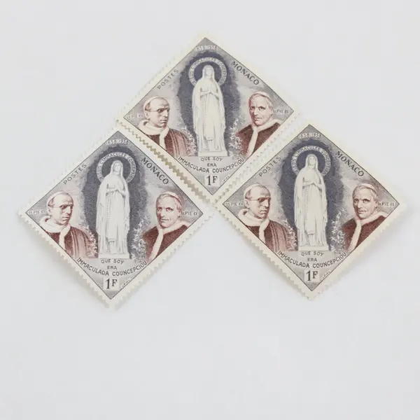 Lot Of 7 Monaco 1958 Religious Stamps SC #412-14 Mint Hinged