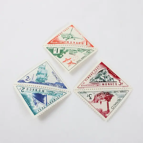 Set Of 6 Monaco 1953-54 Transport Triangle Postage Due Stamps SC #J48-50 MNH
