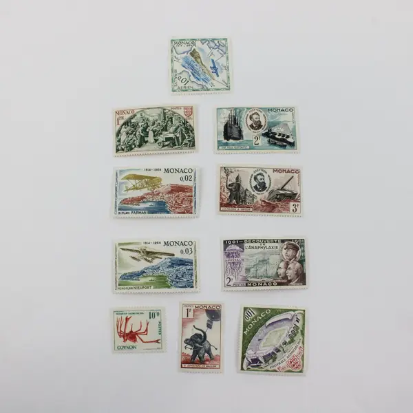 Lot Of 10 Monaco 1951-1964 Stamps Mint Hinged