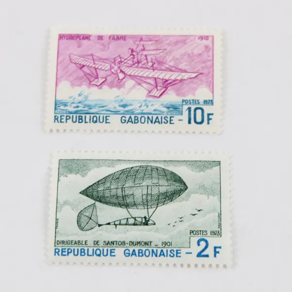 Set Of 6 Gabon 1973 Aviation History Stamps SC #311-316 Mint Hinged 