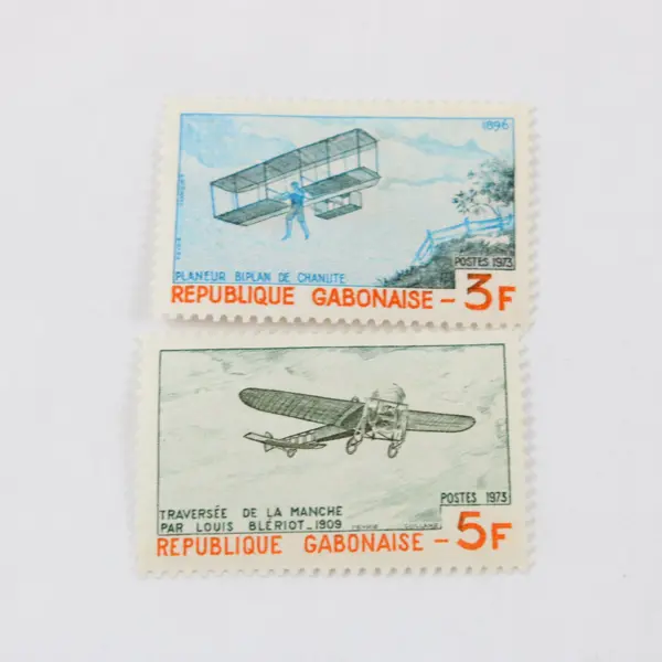 Set Of 6 Gabon 1973 Aviation History Stamps SC #311-316 Mint Hinged 