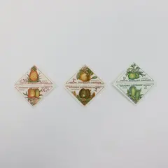 Lot of 6 Gabon 1962 Fruit Triangles Scott J34-39 MNH 3 Joined Inverted Pairs