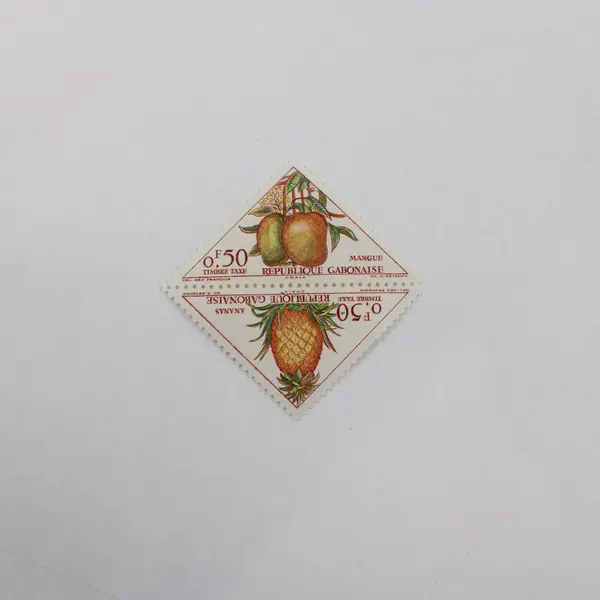 Lot of 6 Gabon 1962 Fruit Triangles Scott J34-39 MNH 3 Joined Inverted Pairs