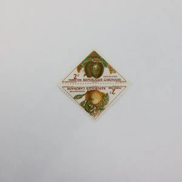 Lot of 6 Gabon 1962 Fruit Triangles Scott J34-39 MNH 3 Joined Inverted Pairs