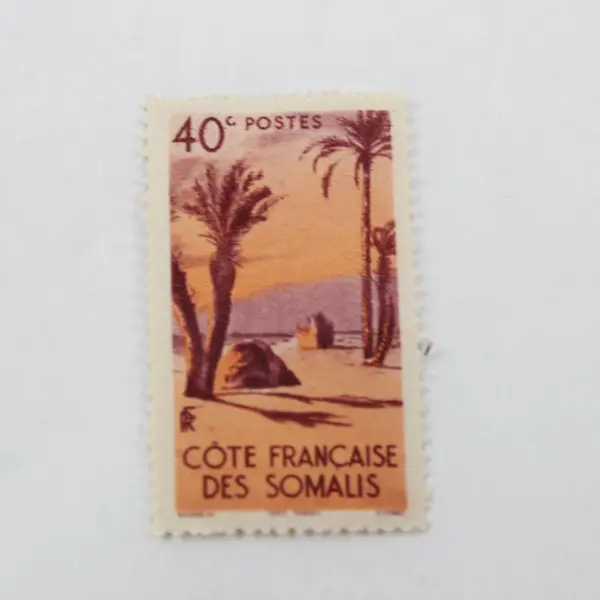 Lot of 7 French Somali Coast 1947 Stamps Mint Hinged 10c 30c 40c 50c 60c