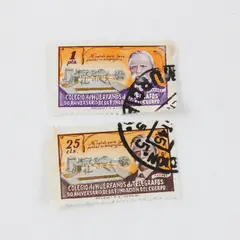 Lot Of 2 Spain 1945 College Of Telegraph Orphans Charity Stamp Used