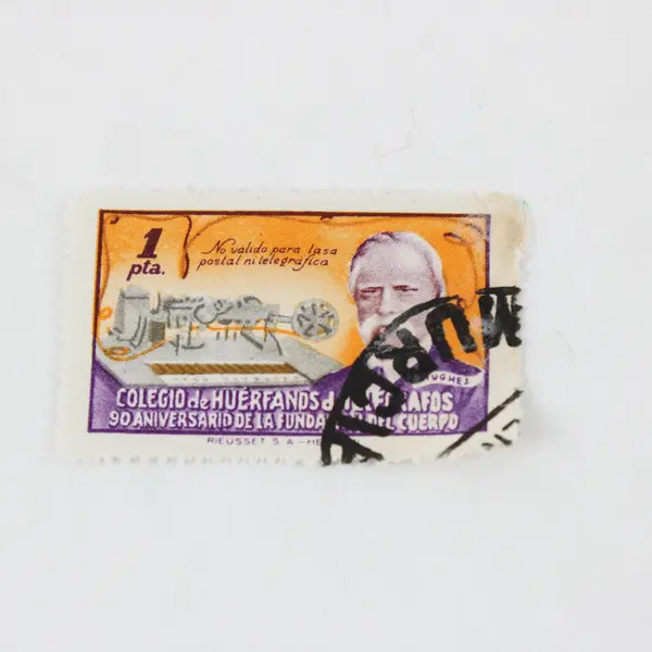 Lot Of 2 Spain 1945 College Of Telegraph Orphans Charity Stamp Used