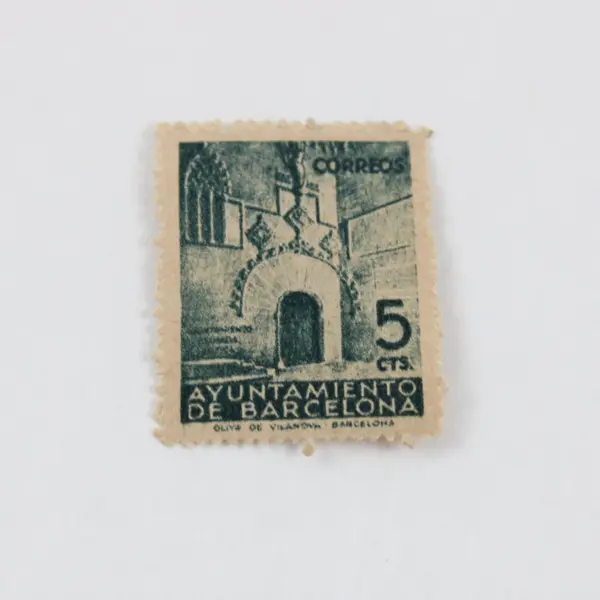 1938 Spain Barcelona 5 cts Stamp Mint Hinged