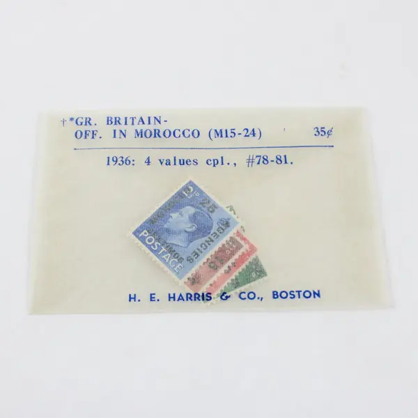 Set Of 4 British Offices Morocco 1936 Edward VIII Stamps SC#78-81  MNH