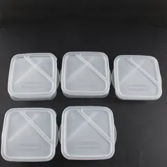 Rubbermaid Set of 5 Clear Divided Food Snack Containers