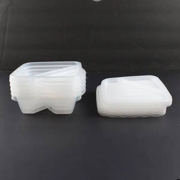 Rubbermaid Set of 5 Clear Divided Food Snack Containers