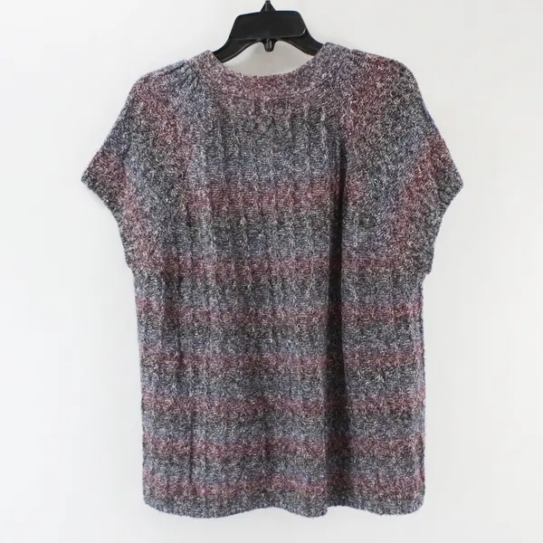 Dressbarn Women's Blue Purple Knit Button-Front Top Size 14/16
