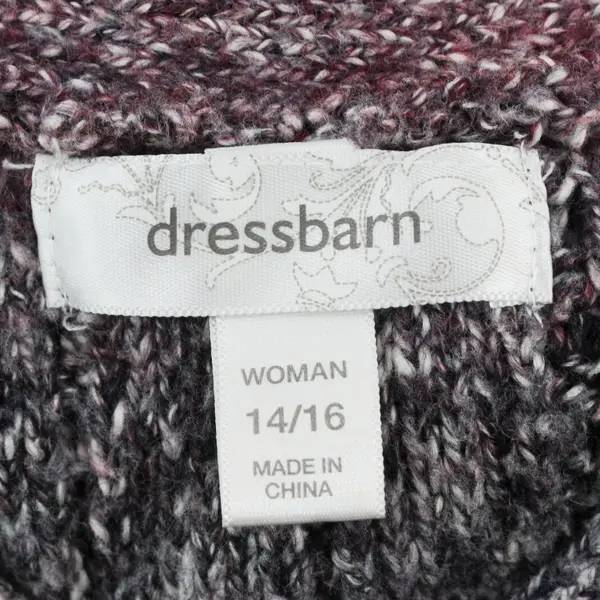 Dressbarn Women's Blue Purple Knit Button-Front Top Size 14/16