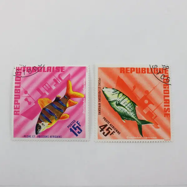 Lot Of 6 Togo 1967 1970 Fish Stamps SC #583-586 #C61-C62 Used CTO