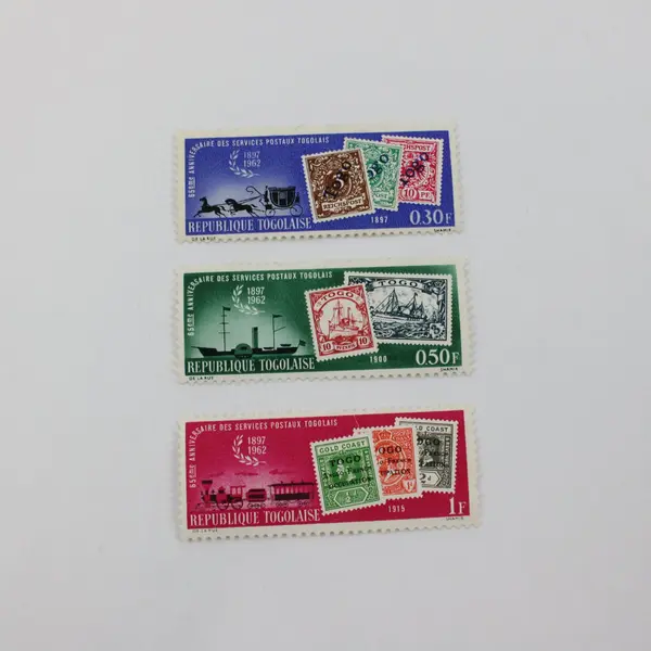 Lot Of 3 Togo 1963 Postal Anniversary Stamps #428-430 Mint Hinged