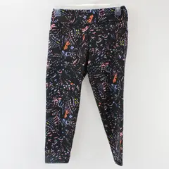 Z by Zella Women's XL 14/16 Capri Leggings Black Multicolor Abstract Print