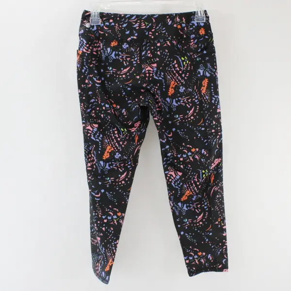 Z by Zella Women's XL 14/16 Capri Leggings Black Multicolor Abstract Print