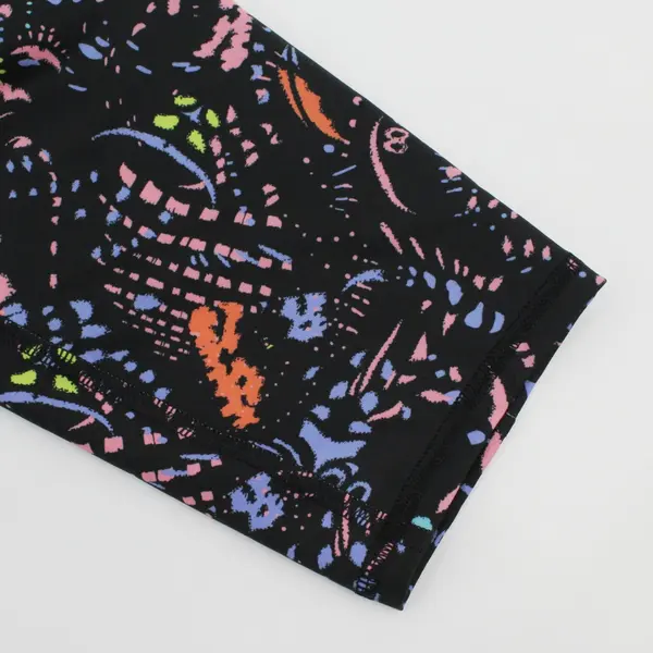 Z by Zella Women's XL 14/16 Capri Leggings Black Multicolor Abstract Print