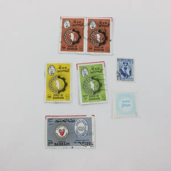 Lot Of 7 Bahrain 1970s-1980s Stamps Used