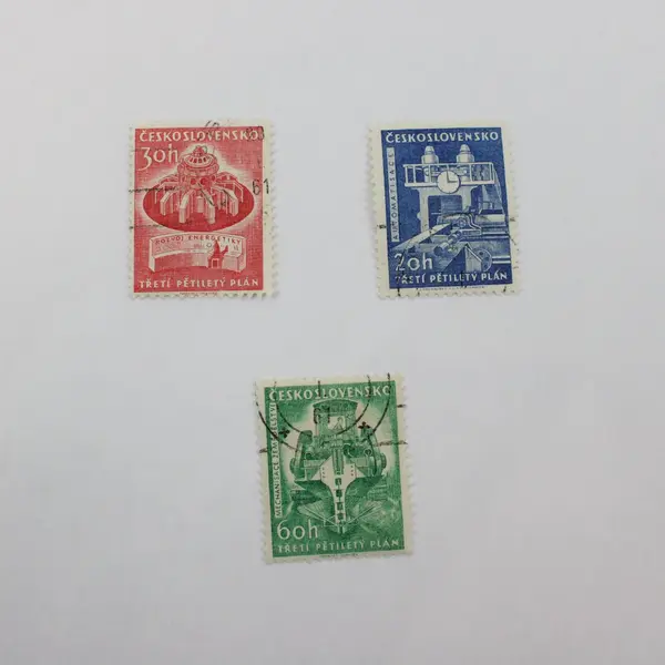 Lot Of 3 Czechoslovakia 1961 Third Five Year Plan Stamps SC #1020-22 Used