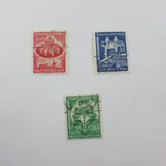 Lot Of 3 Czechoslovakia 1961 Third Five Year Plan Stamps SC #1020-22 Used
