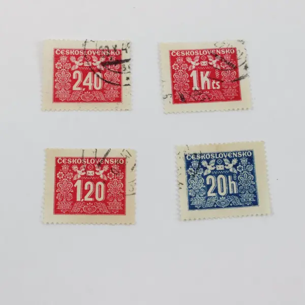 Lot Of 4 Czechoslovakia 1946 Postage Due Stamps Used