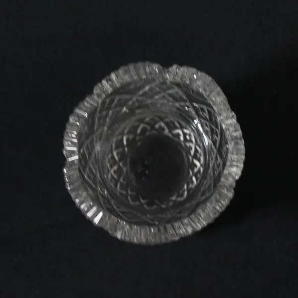 Westmoreland Fan Diamond Pressed Glass Toothpick Holder Clear 2.5in