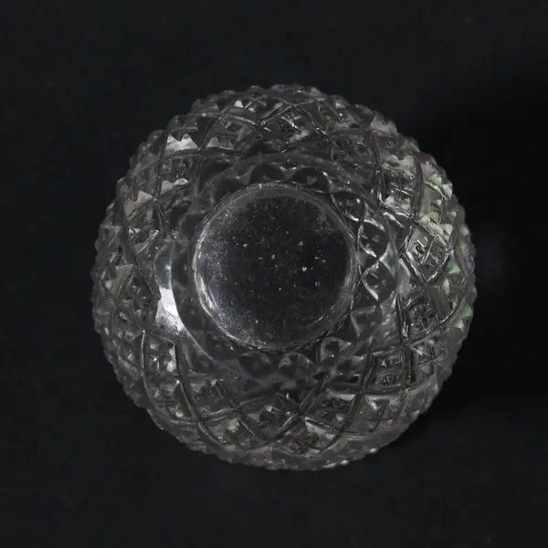 Westmoreland Fan Diamond Pressed Glass Toothpick Holder Clear 2.5in