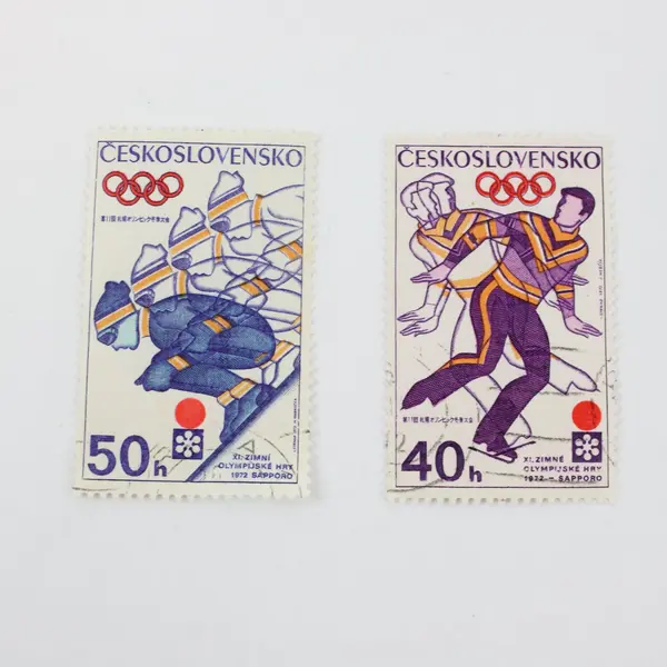 Lot of 5 Czechoslovakia Used CTO Stamps 1972 Olympics 1970 Mexico 70 Football