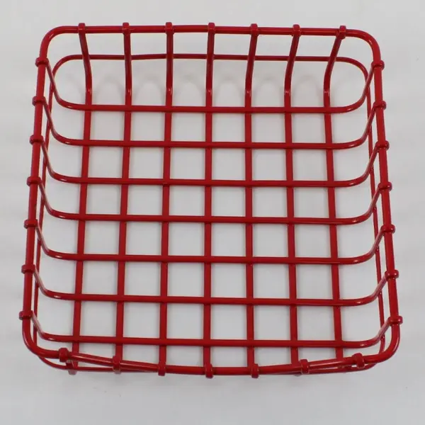 Red Wire Napkin Holder 6" Square Kitchen Tabletop Decor