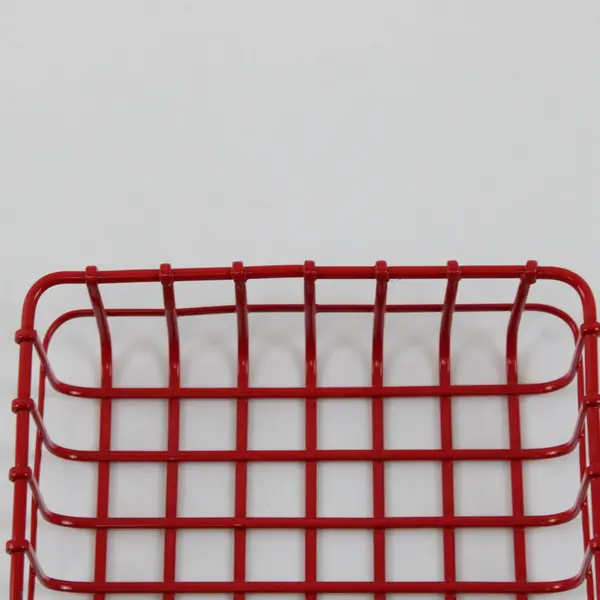 Red Wire Napkin Holder 6" Square Kitchen Tabletop Decor