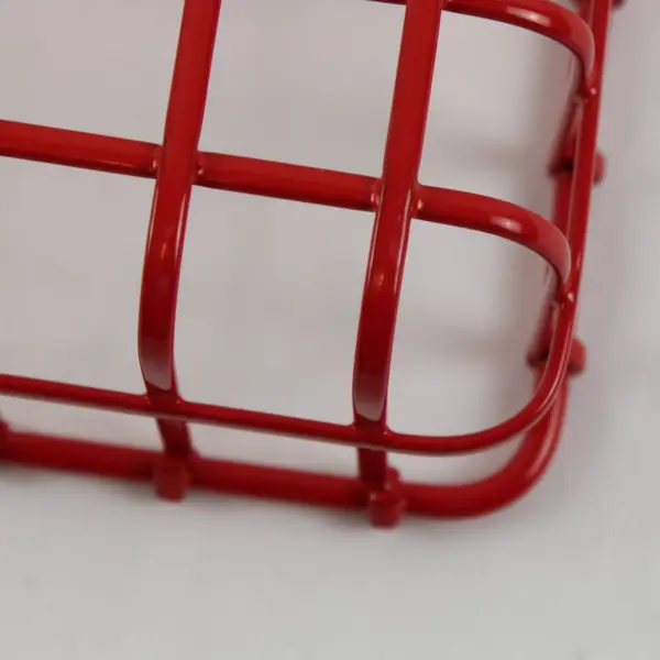 Red Wire Napkin Holder 6" Square Kitchen Tabletop Decor