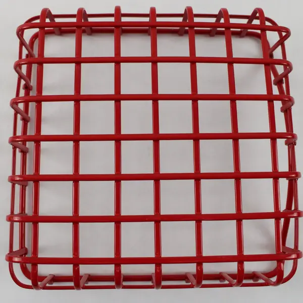 Red Wire Napkin Holder 6" Square Kitchen Tabletop Decor