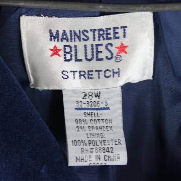 Main Street Blues Women's Stretch Blue Blazer Plus Size 28W