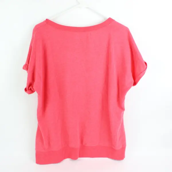Made For Life Women's XL Coral Floral Graphic T-Shirt Kangaroo Pocket