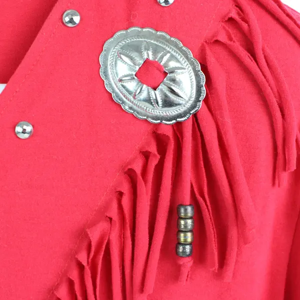 Sas'sa Women's Large Red Western Long Sleeve Shirt Collar Stain