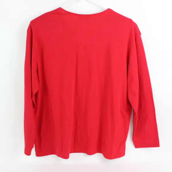 Sas'sa Women's Large Red Western Long Sleeve Shirt Collar Stain