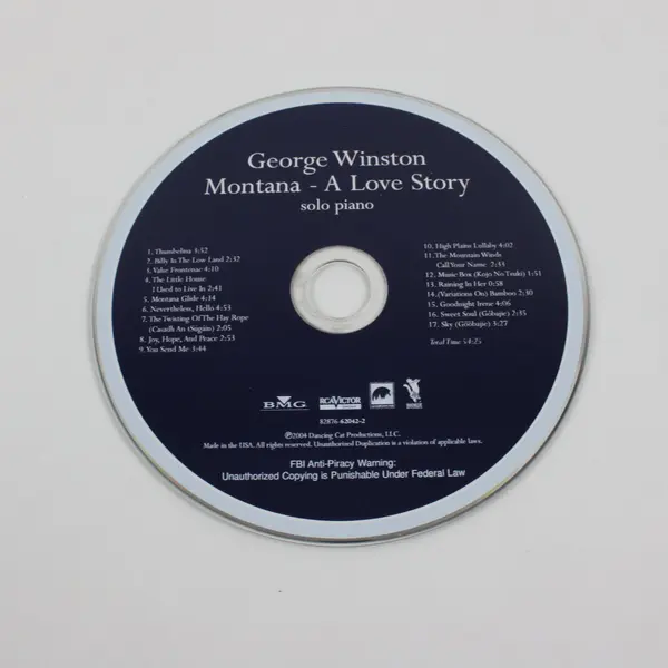 George Winston Montana: A Love Story CD 2004 Solo Piano 