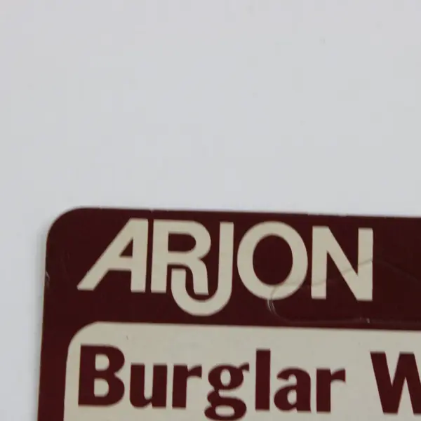 Lot of 2 Packs (4 in each) Vintage Arjon Burglar Warning Stickers, Sealed #12 