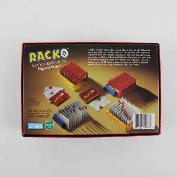 1997 Parker Brothers RACKO Card Game Board Game Missing Instructions
