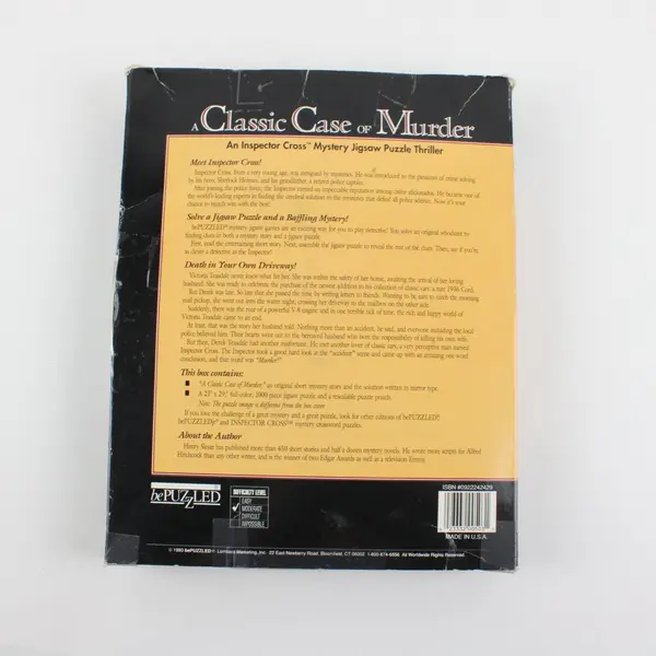 Be Puzzled A Classic Case of Murder Inspector Cross 1000pc Mystery Puzzle