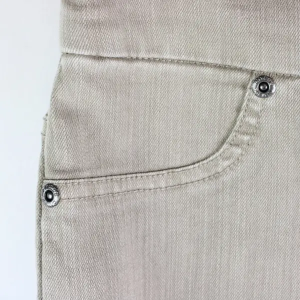 Chico's Tan Pull-On Skinny Mid-Rise Pants Women's Size 0 Casual Y2K