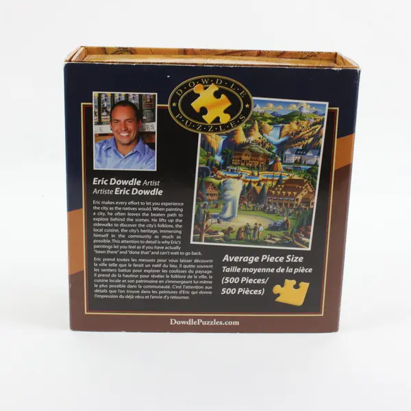 Dowdle Folk Art Yellowstone 500 Piece Jigsaw Puzzle 16x20 Discontinued