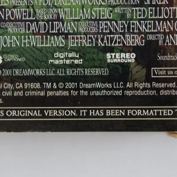 Shrek VHS Tape Special Edition Big Box 2001, DreamWorks #83670