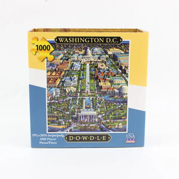 Eric Dowdle Washington DC Folk Art Jigsaw Puzzle 1000 Piece Used 19.25x26.625