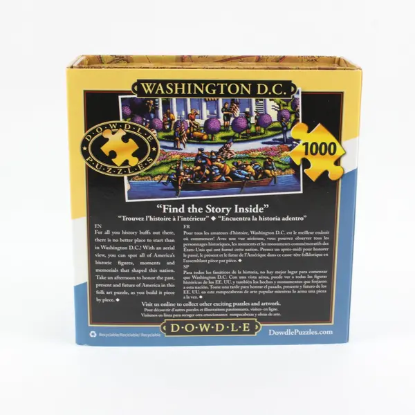 Eric Dowdle Washington DC Folk Art Jigsaw Puzzle 1000 Piece Used 19.25x26.625