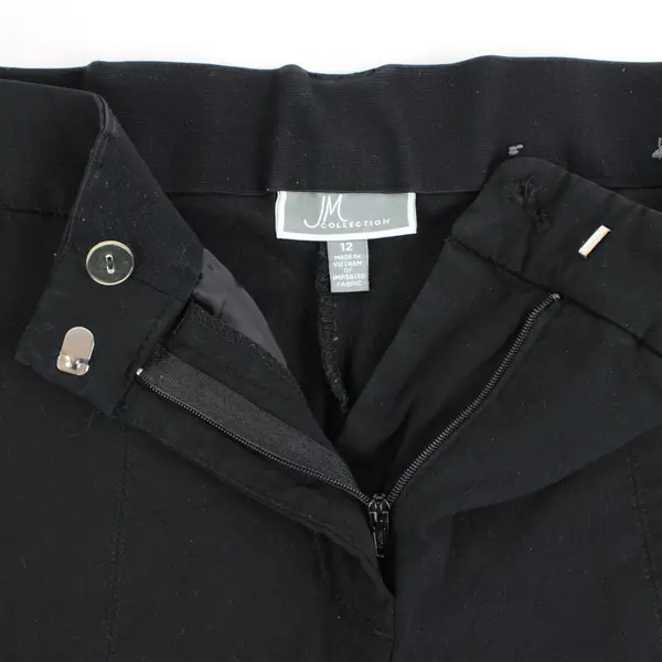 JM Collection Black Zipper Pockets Skinny Pants Size 12