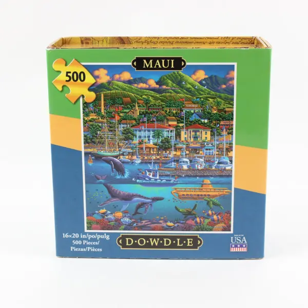 Dowdle Folk Art Maui 500 Piece Jigsaw Puzzle Island Scene