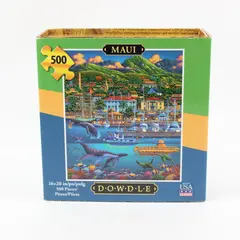 Dowdle Folk Art Maui 500 Piece Jigsaw Puzzle Island Scene